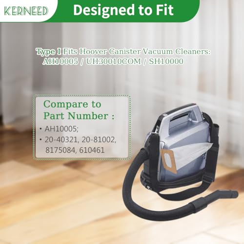 8 Pack Type I HEPA Vacuum Bags Compatible for Hoover Platinum Type I Canister Vacuum Cleaner, Replace Part AH10005