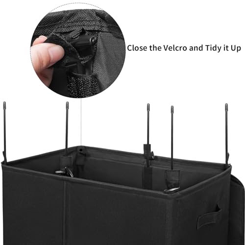WOWLIVE 180L Double Laundry Hamper 2 Section with Lid and Removable Bags - color: Black, size: 180L (24.8 x 16.2x 27.6 Inches)
