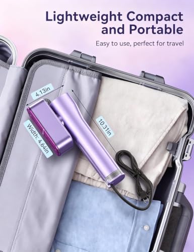 Sundu Steamer for Clothes Portable 2-in-1 Travel Steamer Iron for Clothes - color: Purple red