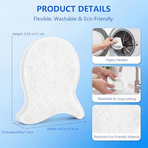 Pet Hair Remover for Laundry, Dryer Hair Catcher (6Pcs White) - color: White, size: 6Pcs