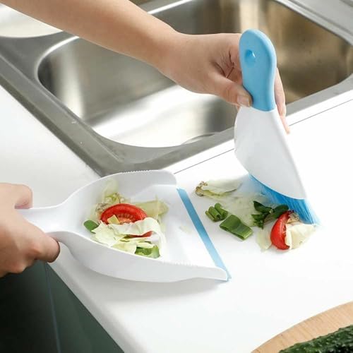 Dust pan Broom Brush Dustpan Small Broom and Dustpan Set(Light Blue, 2set) - color: Light Blue, size: 2set