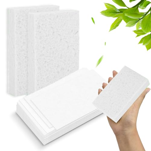 12 - Pack Non-Scratch Scrub Sponges - Sponges for Dishes and Washing Dishes, Cleaning Sponges for Kitchen Home Bathroom Cars, Funny Cut-Outs DIY for Kids(Black&White - color: Black&white, size: 12 - Pack