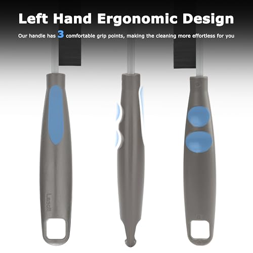2026 NEW Ergonomic Anti-Slip Handle Grout Brush, 4Pcs Crevice Cleaning Brush, Hard Bristle Multi-Purpose Cleaning Tools, Small Cleaning Brush for Household Use Kitchen Bathroom, Left Hand - size: 4Pcs, style: Left Hand