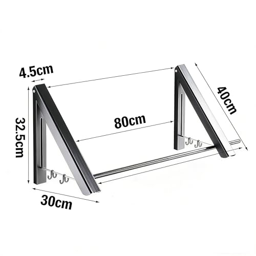 FOLAI 2-Piece Drill-Free Folding Clothes Drying Rack (Silver) - color: Silver, size: 2-Piece