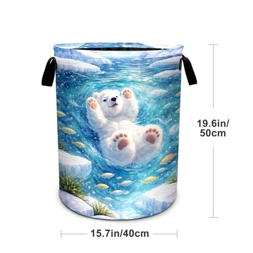 Animal Laundry Basket Foldable Laundry Hamper With Handles Clothes Storage Bucket Organizer Laundry Bag For Bedroom Bathroom Laundry Storage 19.6 x 15.7 - color: Animal
