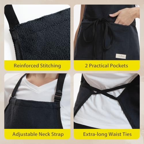 ROTANET Waterproof EVA and Microfiber Apron for Men Large with 2 Pockets - size: 1 Pack