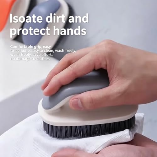 Soft Bristle Laundry Brush for Shoes, Clothes, Hats (Blue) - color: Blue