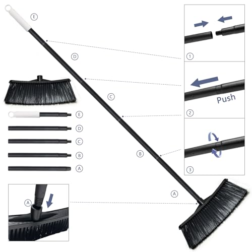 Outdoor Broom for Cleaning Floor - color: Black