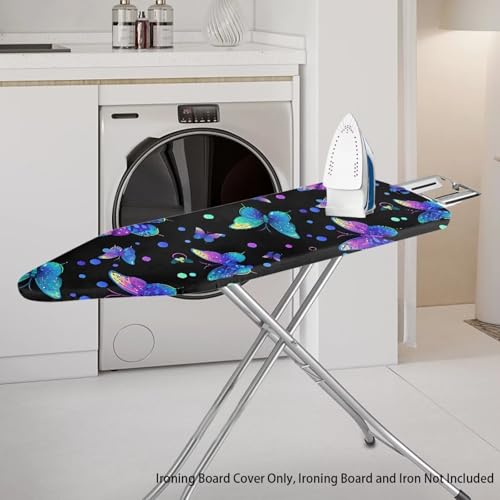 Butterfly Ironing Board Cover and Pad Heat Insulation Covers Stain Resistant Thick Ironing Board Protective Covers - color: Butterfly