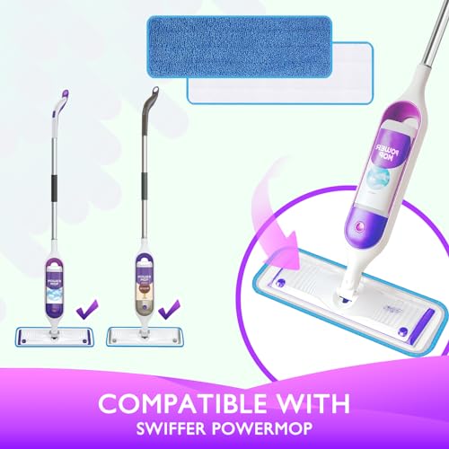 Reusable Power Mop Refill Pads for Swiffer Power Mop Starter Kit - color: 4 Pack (Blue)