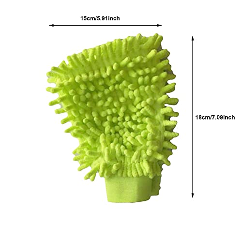 SagaSave Multi-Function Microfiber Gloves Cleaning Dusting Cleaning Gloves Home Cleaning Gloves Truck Auto Gloves - color: 1 Pcs Green