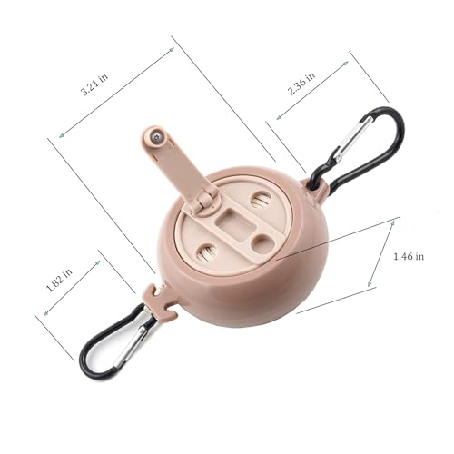 32Ft Portable Travel Clothesline is Also an Outdoor Camping Clothesline, Cruising Clothesline for Drying Clothes on Cruise Ships with 10 Windproof Clips, 10 Clothespins, 1 Storage Bag (Apricot) - color: Apricot