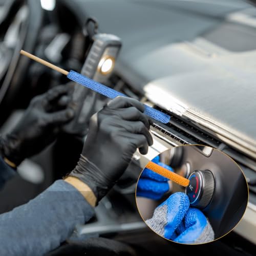 9 Pcs Air Vent Cleaner Microfiber Detail Duster Sticks Fan Cleaning Brush Crevice Cleaning Tool Mini Split Cleaning-Kit Fan Blade Cleaner Dusters for Clean Home Car Window Blind