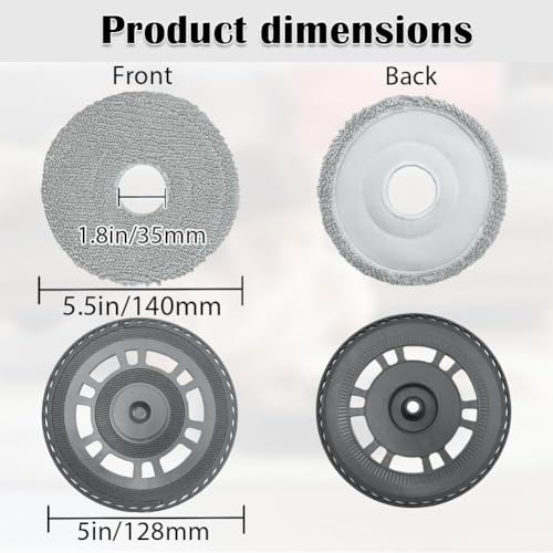 2 Mopping Pads and 2 Robot Sweeper Mop Pad Holder Rag Tray for Dreame X20/X20 PRO/X20 PRO PLUS/X30/X30 Pro/S10 Pro Ultra/X10 Series/X40 Robotic Arm Series OEM Accessories - color: X40 L10s Pro Ultra Heat Pad Plate and Mop - 4 Pack