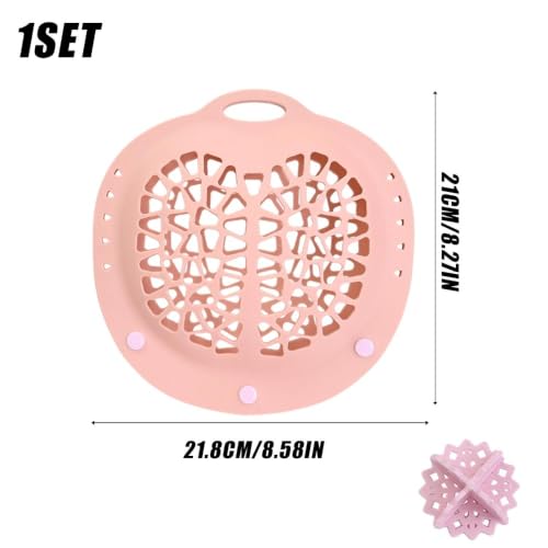 Hollowed-out Design TPR Laundry Bag for Drum Washing Machines (Pink) - color: Pink