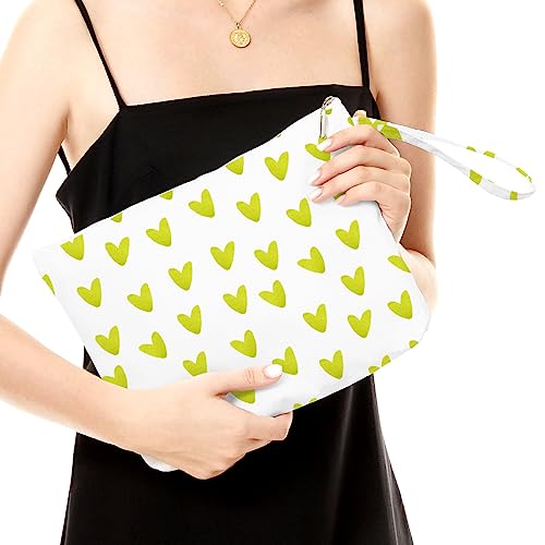 Fokongna Love Heart Wet Bag, For Swimsuit Travel Makeup Bag Waterproof Large Capacityfor Women Girls Mom Sister Friends Boho Heart Romantic Gifts Green - color: Heart01