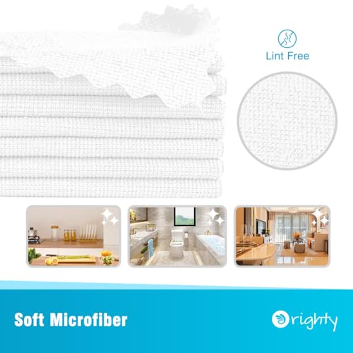 Orighty Microfiber Cleaning Cloth Bulk, 150 Pack Shop Towels 12x12in, White - color: White, size: 150 Pack