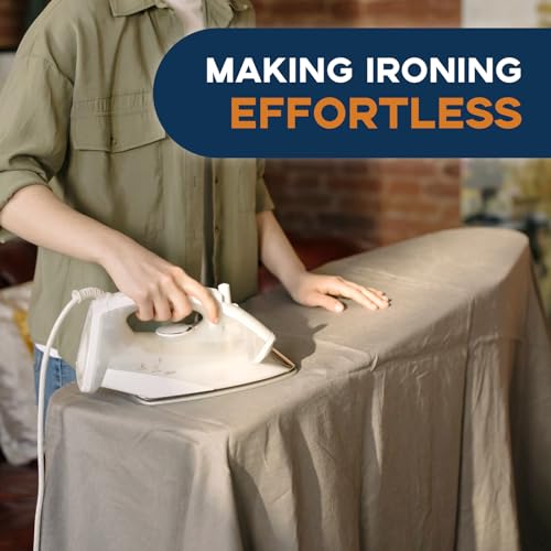 RAINHOL Ironing Board 43x13, Compact Full Size Iron Board Black - color: Black Mesh