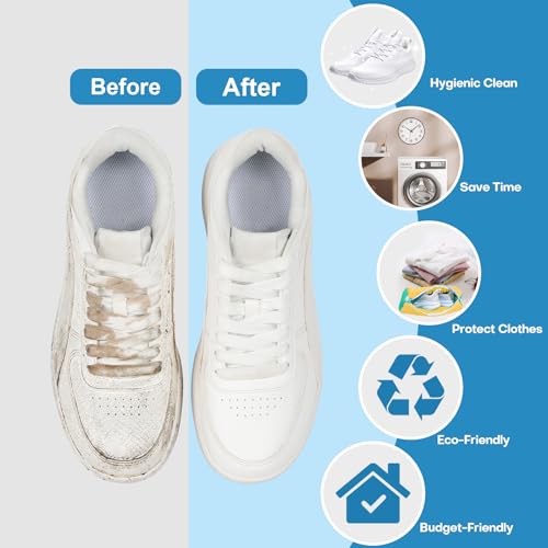 Shoe Washing Machine Bag: Laundry Shoe Bag for Washer and Dryer - 2pc Reusable Shoe Cleaning Bag for Sneaker Tennis Shoes Unstain Cleaner Kit (Yellow 2pcs) - color: Yellow 2pcs