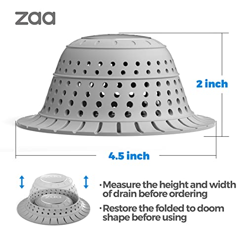 zaa Shower Drain Hair Catcher Bathtub Drain Strainer Sink Drain Protector - color: Gray, size: 1pack
