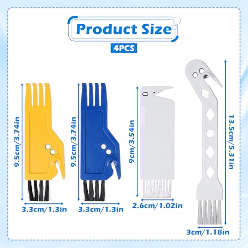 4 PCS Universal Handheld Vacuum Cleaner Brush with Built-in Blade - color: Multicolor-b