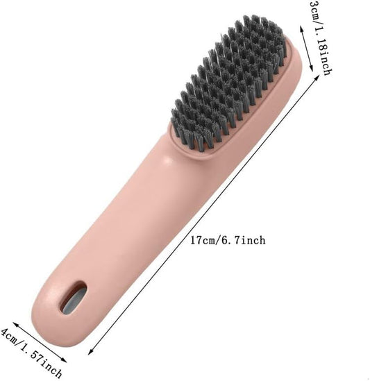 1 Pack Shoes Cleaning Brush, Handheld Scrubbing Brush–Multifunctional Cleaning Tools for Shoes, Laundry, Tile, Bathtub-Red - color: Red