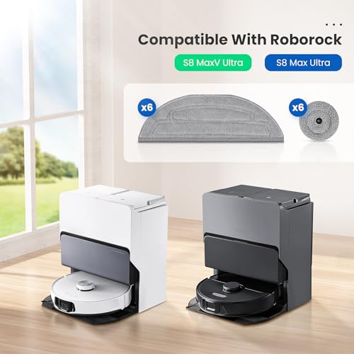 12 Pack Mop Pads Refills for Roborock S8 MaxV/S8 Max Ultra Robot Vacuum - size: 12 Pack Mop Pads for Roborock S8