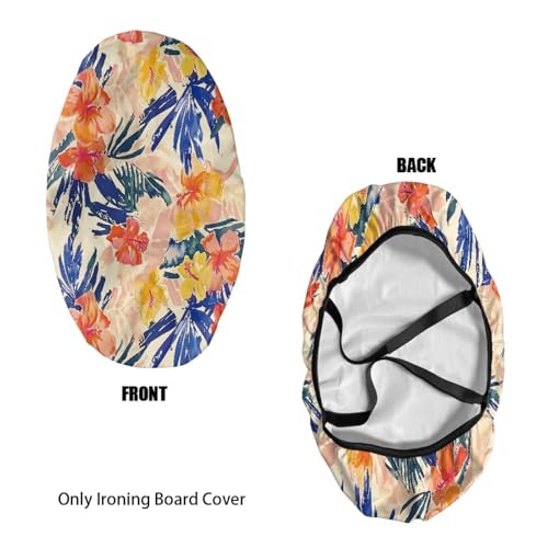 Tabletop Ironing Board Cover, Elastic Ironing Pad Protective Cover, Resist Scorch & Fade Iron Board Cover for Travel, 14"X24", Watercolor Tropical Hibiscus Pattern - color: Watercolor Tropical Hibiscus Pattern