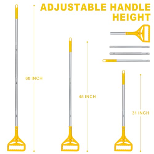 KeFanta 2 Pack Commercial Mop Handle Heavy Duty,60" Side Gate Mop Stick - size: 2 Pack