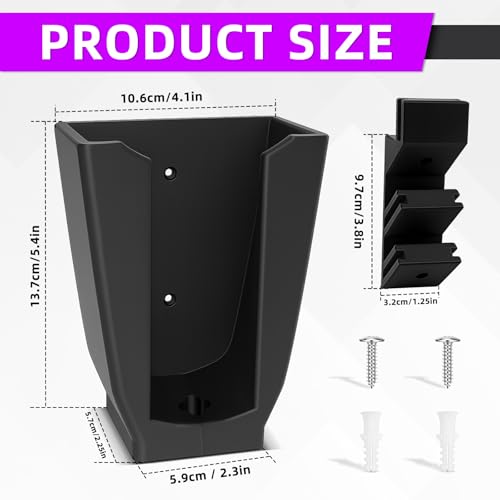 Wall Mount (Secures Charger Cord) and Attachment Holder for Bissell 2390 2390A Pet Hair Eraser Hand Vacuum, Accessories Organizer - color: Vac & Acc