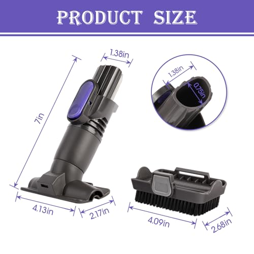 Vacuum Attachments Compatible with Shark Pet Cordless Stick IX141 IZ162H IZ361H IX140 IX142 IX143 IZ140 IZ142 UZ145 Removable 2-in-1 Tool Brush Replacement Parts for D-Shaped Vacuum # 613FJ160 - color: 2-in-1 brush