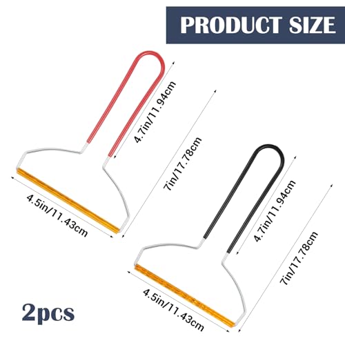 2 Pack Portable Pet Hair Remover Carpet Scraper & Carpet Rake Tool