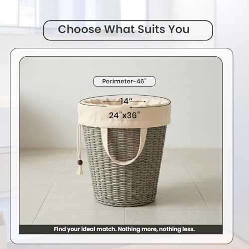 LFH Home Cotton Rich Canvas Extra Large Laundry Bag with Handle, Heavy Duty Drawstring Closure Washable Laundry Bags School Travel, Home, Hotel, College Dorm, Organizer Sack, 24x36-Natural - color: Natural, size: 24”x36”