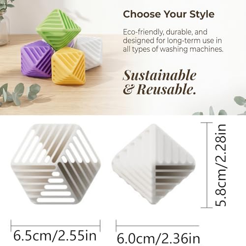 8Pack Reusable Laundry Dryer Agitator Balls - color: 8Pack,Multicolor