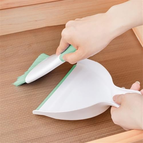 Dust pan Broom Brush Dustpan - Small Broom and Dustpan Set,Mini Broom and Dustpan,Small Dustpan and Brush Set for Home Cleaning, Sofa, Desk, Guinea Pig Cage, Cat Litter etc.(Light Green 2 Set) - color: Light Green, size: 2set