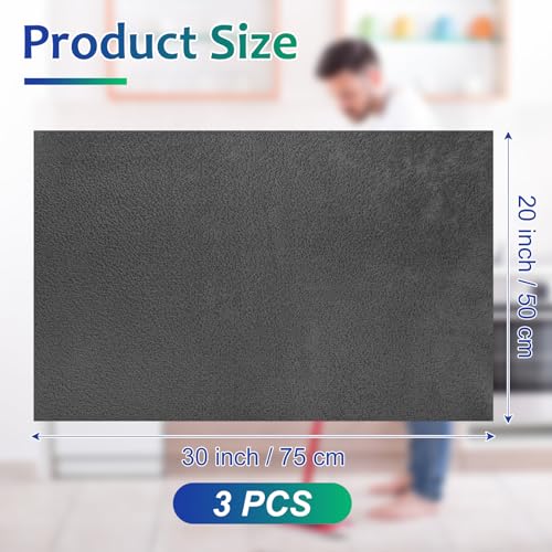 Newwiee 3 Pcs Extra Large Microfiber Cleaning Cloth - color: Gray
