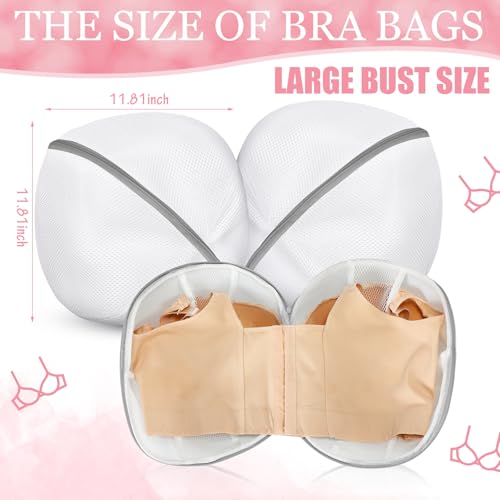 Shappy 6 Pcs Bra Washing Bag for Laundry Storage Women 11.81 Inch Gray - color: Gray, size: 11.81 Inch