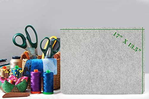 17''x13.5'' Wool Pressing Mat for Quilting, 100% Wool from New Zealand, Portable Felted Wool Ironing Mat with a Silicon Iron Rest Pad - size: 17''x13.5''