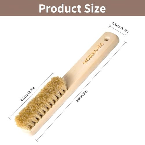 Wood Laundry Stain Brush with Boar Bristle, Tough Stain Remover for Delicate Fabric, Cotton, Linens, and Shoes, Laundry Scrub Brush for Fresh and Clean Fabric - size: 1 Count (Pack of 1)