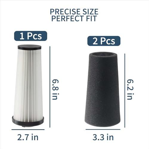 2-Pack Filters Set + 2 Filter – Compatible with Dirt Devil Style F112 Endura Replacement, UD20120NC, UD70161, UD70164, UD70174, Comparable to AD47936 - size: 2-Pack Filters Set + 2 Filter