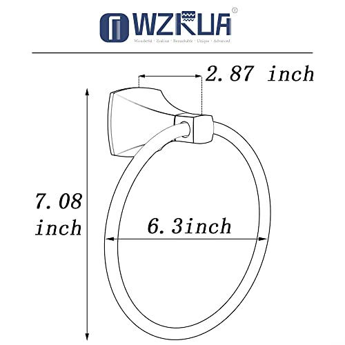 Hand Towel Holder for Bathroom Kitchen Matte Black Towel Ring Towel Hanger Stainless Steel and Zinc Alloy Wall Mount - color: Matte Black