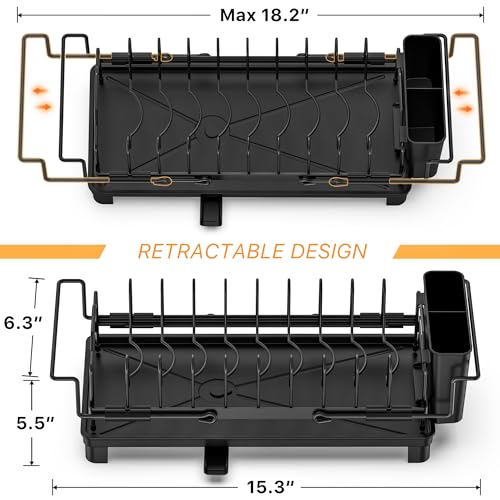 masadi Small Dish Drying Rack, Compact Dish Drainer for Kitchen Counter - size: Counter (Small)