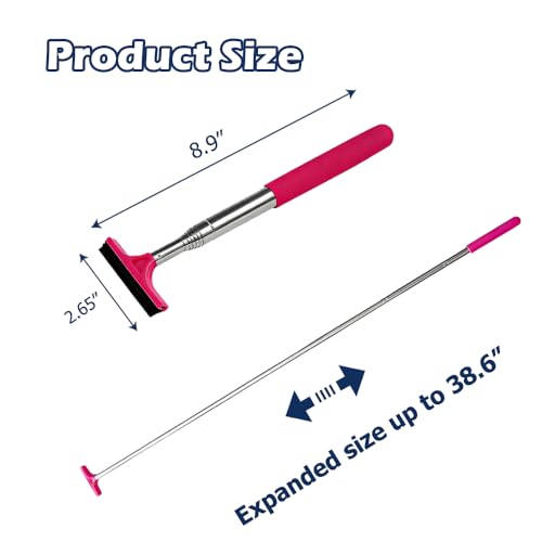 Car Side Mirror Squeegee (Pink) - color: Pink
