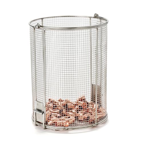 Dip N’ Drain – Stainless Steel Part Cleaning Strainer Basket for 5-Gallon Buckets (Bucket Not Included) | 1/4″ Mesh, Swing Handle, Great for Mechanics, Auto Parts, Garage, Shop & Home Cleaning - size: 5 Gal. 1/4" Mesh - No Bucket