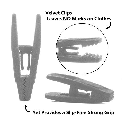 Velvet Clips for Velvet Hangers. 10 Pack Gray - color: Gray