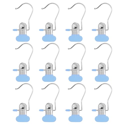 Pants Socks Hanger with Clip (Plus Version) for Hanging Leggings in Closet, Space Saving Yoga Pants Hanger Clip Hanger Organizer, Organizer and Organizer for Jeans, Shorts, Skirts, Hats (Sky Blue-P) - color: Sky Blue-p