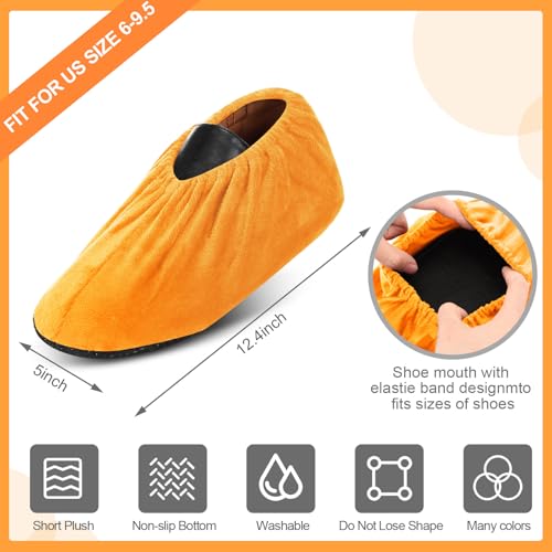 JaGely Reusable Cloth Shoe Covers for Indoors, Yellow, 11 Pair - color: Yellow