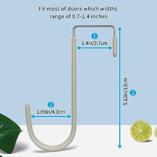 FYY Over the Door Hooks, Single-Hanger 4 Pack, Fits Doors 1 3/8" Grey - color: A Grey, size: Short, style: 4 Pack