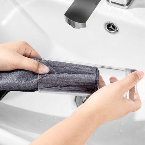 5pcs Magic Glass Wiping Cloths, Mark & Lint Free Cloth, Reusable Microfiber Cleaning Rag for Mirrors and Waterless Printing