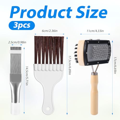 PEUTIER 3pcs Air Conditioner Fin Cleaning Brush, HVAC Conditioner Condenser